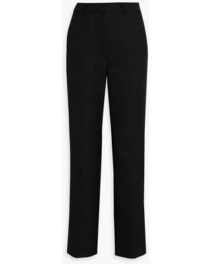Anine Bing Crepe Straight-Leg Pants - Black