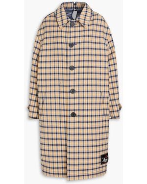 Marni Reversible Checked Woven Coat - Natural