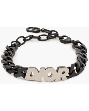 Dior Italic Silver-tone Bracelet - Black