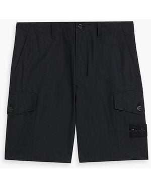 Stone Island Cotton-Canvas Cargo Shorts - Blue