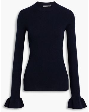 Safiyaa Ginny Ribbed Cashmere Sweater - Blue