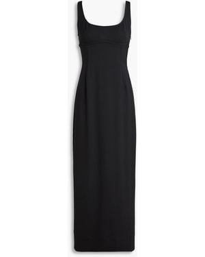 Jacquemus Valdu Cutout Wool-blend Twill Maxi Dress - Black