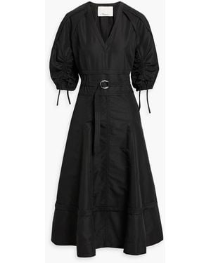3.1 Phillip Lim Cotton-Blend Ottoman Midi Dress - Black