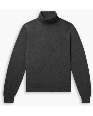 Tom Ford Slim-Fit Cashmere And Silk-Blend Turtleneck Sweater - Black
