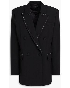 Rag & Bone Emile Double-Breasted Studded Wool-Blend Twill Blazer - Black