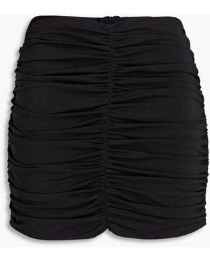 Rosetta Getty Minirock aus jersey mit raffungen - Schwarz