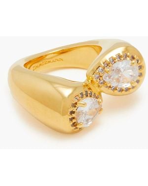 Zimmermann 12 kt. vergoldeter ring mit kristallen - Mettallic