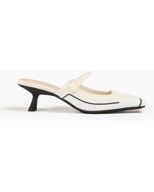 Dior D-Motion Canvas And Rubber Mules - White