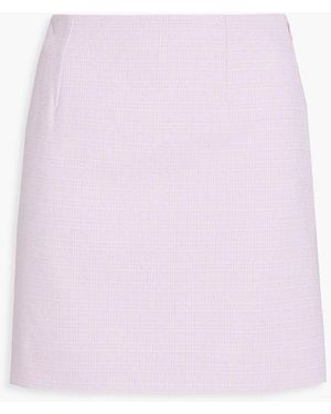 Claudie Pierlot Prince Of Wales Checked Bouclé-Tweed Mini Skirt - Pink