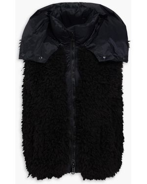 Goldbergh Iffy Shell And Teddy Fleece Down Vest - Black