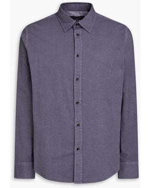 Rag & Bone Tomlin Cotton-Blend Piqué Shirt - Purple