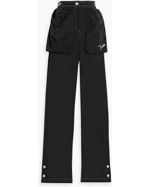 Emilio Pucci Taffeta Tapered Trousers - Black