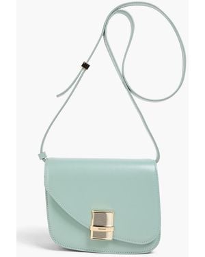 Ferragamo Fiamma Leather Shoulder Bag - Blue