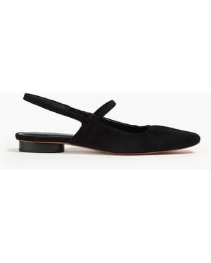 Vince Venice Suede Slingback Flats - Black