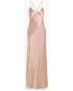 Michelle Mason Silk-Satin Gown - Pink