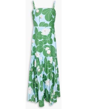 Borgo De Nor Cordie Floral-Print Cotton Maxi Dress - Green