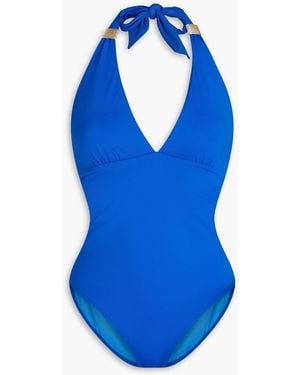 Heidi Klein Halterneck Swimsuit - Blue