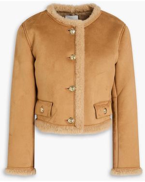 Sandro Teddy Fleece Jacket - Natural