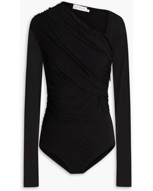 Zimmermann Asymmetric Jersey Bodysuit - Black