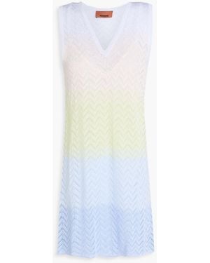 Missoni Crochet-Knit Mini Dress - White