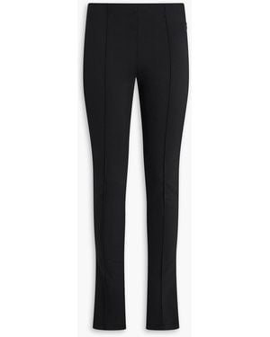 ARMARIUM Wool-Blend Crepe Flared Trousers - Black