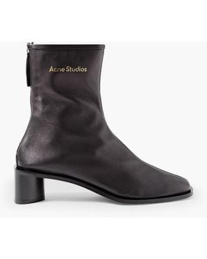 Acne Studios Leather Ankle Boots - Black