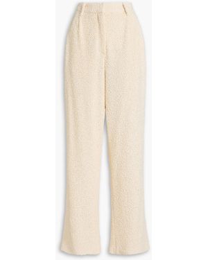 Magda Butrym Bouclé Wide-Leg Trousers - White