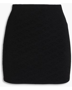 T By Alexander Wang Minirock aus jacquard-strick - Schwarz