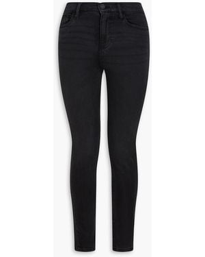 FRAME Le High Skinny High-Rise Skinny Jeans - Black