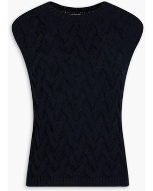 Gentry Portofino Cotton-Blend Vest - Black