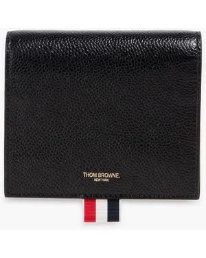 Thom Browne Pebbled-Leather Cardholder - Black
