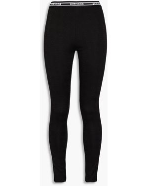 Sandro Jacquard leggings - Black