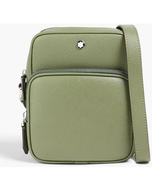 Montblanc Sartorial messenger bag aus strukturiertem leder - Grün