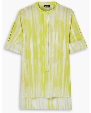 Akris Tie-dyed Cotton-voile Tunic - Yellow