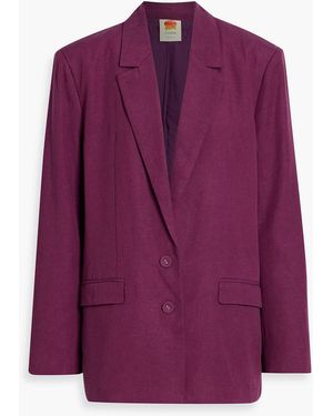FARM Rio Lyocell And Cotton-Blend Blazer - Purple