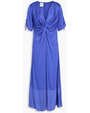 Day Birger et Mikkelsen Eloise Twisted Satin Midi Dress - Blue