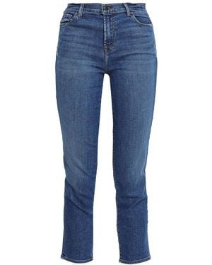 J Brand Cropped High-rise Skinny Jeans - Blue