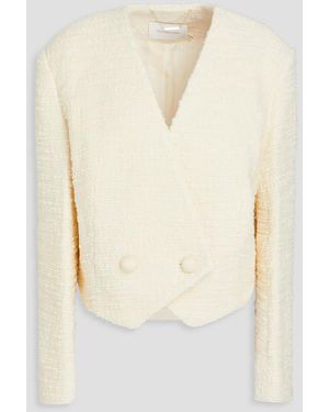 Zimmermann Cropped Double-breasted Wool-blend Tweed Blazer - Natural