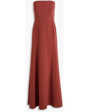 Jenny Packham Strapless Crepe Gown - Red