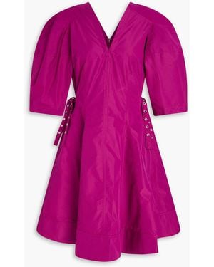 3.1 Phillip Lim Tie-Detailed Cotton-Blend Poplin Dress - Pink