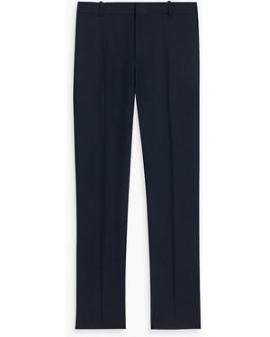 McQueen Slim-Fit Wool And Mohair-Blend Pants - Blue