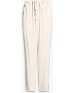 TOVE Crepe Straight-Leg Trousers - White