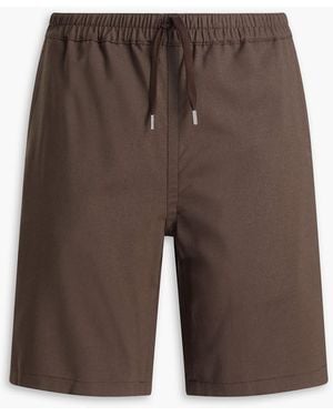 Sandro Wool-blend Drawstring Shorts - Brown