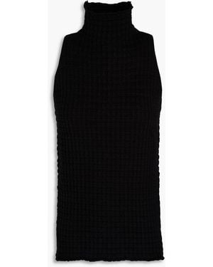 Jil Sander Weste aus baumwolle in waffelstrick - Schwarz