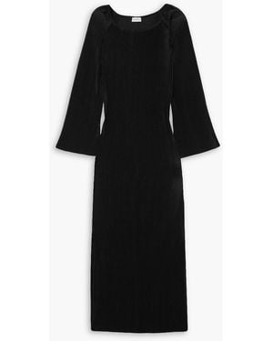 By Malene Birger Viella Plissé-crepe Maxi Dress - Black