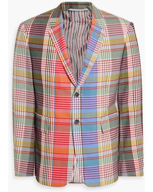 Thom Browne Checked Wool Blazer - White