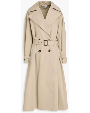McQueen Cotton-Gabardine Trench Coat - Natural