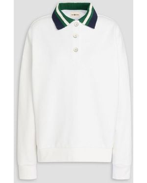 Tory Sport French Cotton-Terry Sweatshirt - White
