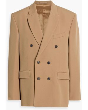Wardrobe NYC Double-Breasted Wool Blazer - Natural