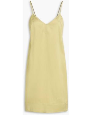 TOTEME Satin-Crepe Mini Dress - Yellow